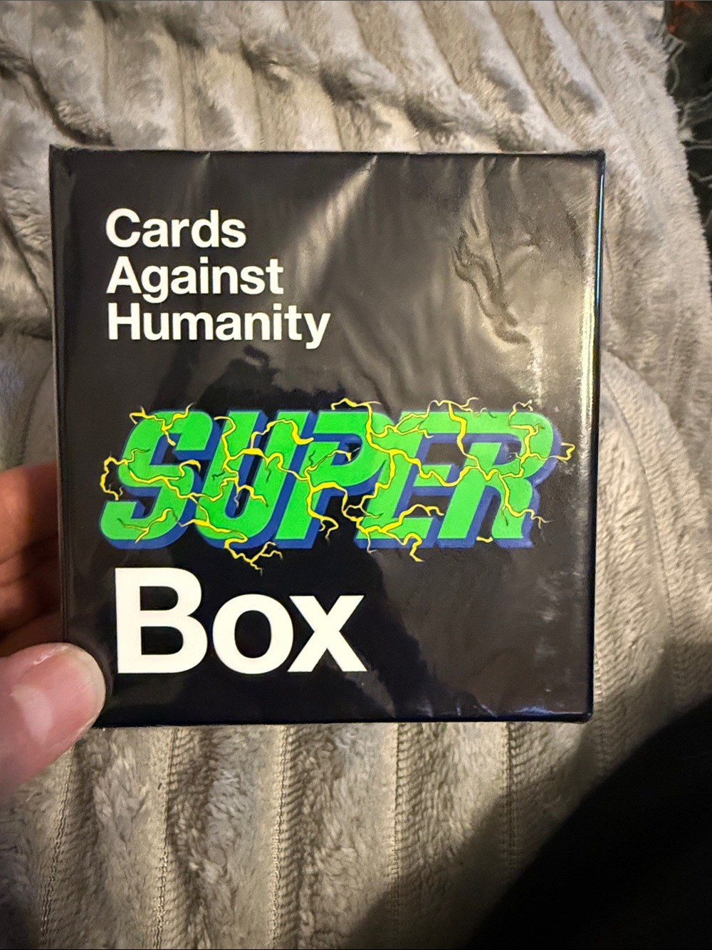 Cards Against Humanity Super Box - Black with Green & Blue Graphic